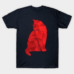 Abstract Cat Design T-Shirt